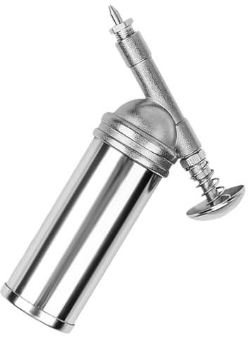 PRETYZOOM Mini Engrasador Manual Boquilla de Grasa de Alta Presión, Capacidad 80cc, Aleación Resistente para Mantenimiento de Equipos Mecánicos y Reparación de Herramientas