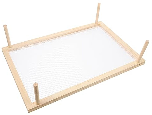 Nudeltrockengestell für Nudeln, Holz, Beige, Haushalts Nudelregal | Spaghetti Gitter für Küche, Außen Nutzbar, Anti Rutsch Füße, Stabil und Praktisch