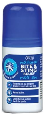 HOCHSTE® Dr J’s Bite & Sting Relief Roll-On, Fast-Acting Insect Bite Treatment for Midges, Mosquitoes, Fleas & Stings, Natural DEET-Free Formula for Itch Relief, Safe for Kids 3+, (50ml)