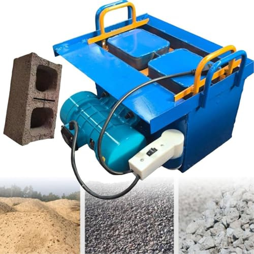 ZenSeFarin Cement Block Forming Machine, Electric Hollow Making Maker Machine, Concrete Block Making Machine 45s Fast Forming, Vibration Frequency 212 Times/Min, 30 Bricks/H, Suitable for Home Use