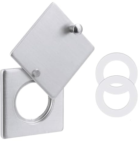 Kettion Verstellbare Guckloch-Abdeckung, Sicherheitstürspion Kappen-Set, gebürstete Zinklegierung, einfache Installation mit Klebeband, für Eingangstüren zu Hause oder im Büro (Silber)