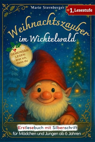 Weihnachtszauber im Wichtelwald – Erstlesebuch für Mädchen und Jungen ab 6 Jahren: Magische Geschichten mit Silbenschrift & Mitmach-Ideen – ... erst du, dann ich (1. Klasse, Lesestufe 1)