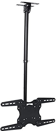 Supporto per TV da parete, universale, montaggio a soffitto, supporto telescopico per TV a soffitto, regolabile in altezza, si adatta alla maggior parte dei televisori da 26 a 55 pollici, fino a 25 kg