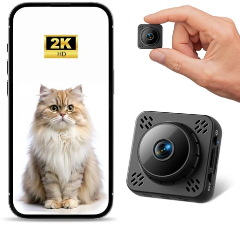 Shibet Hidden Camera, Mini Nanny Cam Wireless with Free Cloud Storage, WiFi & Offline Recording, Motion Detection & Night Vision for Home Security/Nanny/Pet/Baby Monitor