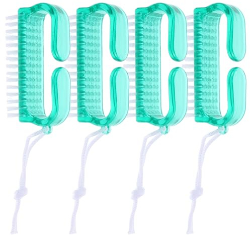 SHINYPASING Set 4 Pezzi Spazzole per Unghie in Plastica per Pulizia Unghie Mani e Piedi, Spazzolina per Manicure e Pedicure, per Viaggi e Saloni di Bellezza