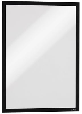 Durable Info-Rahmen Duraframe Magnetic (A3, Magnetrahmen für metallische Oberflächen) 5 Stück, schwarz, 486801 | Magnetrahmen für metallische Oberflächen, 323x446mm, Hoch- und Querformat, ideal für Whiteboards, Schautafeln, Made in Poland