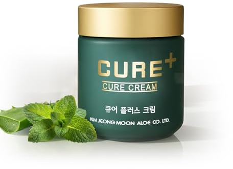 CURE Aloe Arborescens Ointment Balm, Deep Moisture Korean Body Cream for Cracked Heels, Elbows & Dry Skin, with Peppermint Oil, 2.82 fl oz.
