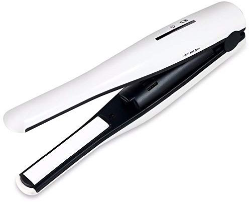 USB De Carga Inalámbrica Mini Mini Plancha De Pelo De Doble Uso Rizador De Pelo Pequeño Férula Eléctrica Portátil Y Húmeda Viaje En Casa Portátil Rosa Blanco,White