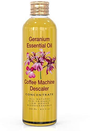 Coffee Machine Natural Cleaner Descaler - Concentrated natural lemon and pure geranium - low odour - Compatible with any espresso, filter, pod machine incl DeLonghi, DolceGusto, Nespresso, Tassimo