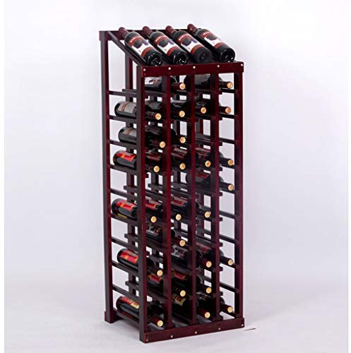 MYBA Weinregal Weinregal aus Holz Wohnzimmer Weinregale Freistehende Bodenweinflaschenregal Weinklimaschrank Ausstellungsstand-Flaschen-Speicher-Regal Flaschenregal (Color : A)