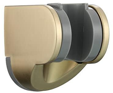 Tecmolog Gebürstetes Gold Handbrausehalter Wand Duschkopfhalterung Kunststoff für Duschbrause, ST01J2