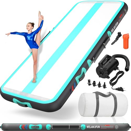 WelandFun Air Tumbling Track 3/4/5/6M Tapis Gonflable de Gymnastique Tapis de culbuteur Tapis de Gymnastique Gonflable pour l'exercice
