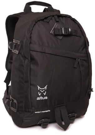 ALTUS ESQUI MONTAÑA G30 | 27 Litros | Negro/Lila | Mochila urbana | Mochila para Colegio | Ordenador Portatil | Viaje | Senderismo | Escolares | Universidad | Adulto (Negro)