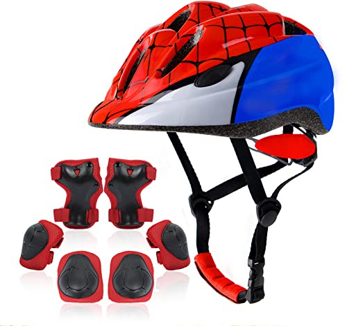 Atphfety Kids Helmet Set for Boys Girls Age 3-8 with Knee Elbow Pads Wrist Guards for Bike Skating Skateboard Cycling Scooter Rollerblading