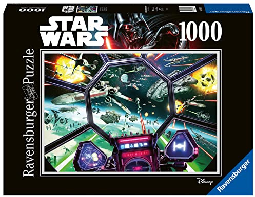 Ravensburger - Star Wars pussel: TIE Fighter-hytt, 1 000 bitar, presentidé för henne eller honom, vuxna pussel