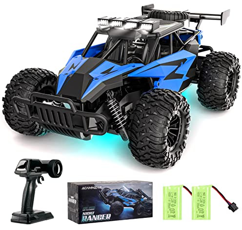 ACAMMZAR AT2 Macchina Telecomandata, 1:16 20+Km/h 2WD Camion Auto Telecomandata, 2.4GHz RC Car Crawler con 2 batterie, 50+min Play Time regalo di Natale per adulti e bambini