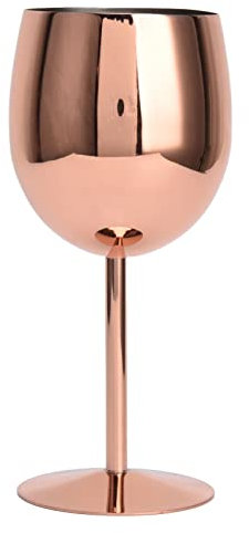 Copa de vino BuyWeek, copas de vino tinto de 350 ml, copa de champán de cóctel de acero inoxidable, copa de oro rosa para cocina, fiesta, Bar
