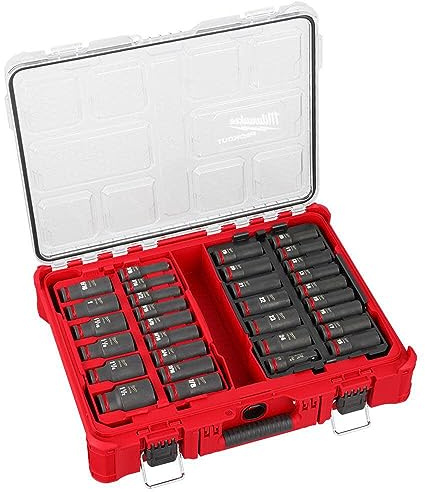 Milwaukee Electric - Shockwave Impact Duty. Socket 1/2. DR 31PC PACKOUT