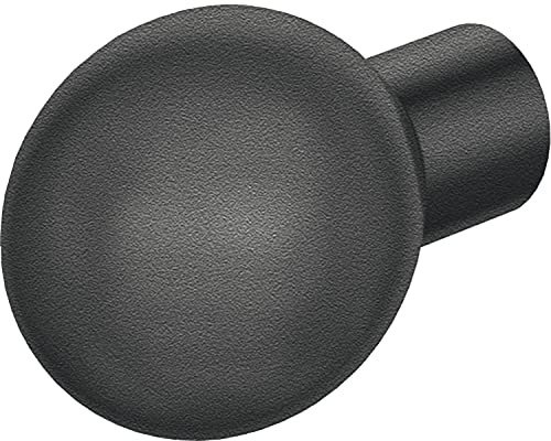 FSB 0 08 0802 04600 0810 ASL Knopfdrücker drehbar Türknopf nach ÖNORM Feuerschutz, Türgriff aus Aluminium schwarz matt 08080204600, Silber