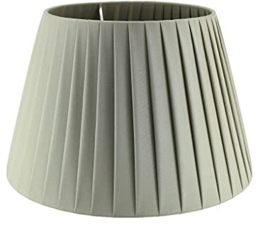 Paralume Impero per lampada in tessuto Plissettato Pongè Verde Salvia - Artigianale, autentico Made in Italy (D.30 x D.Sup.21 H.20 cm (ATTACCO E27))