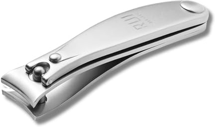Rui Smiths Pro Precision Nail Clippers | TopInox Stainless Steel Manicure Pedicure Trimmer, Curved Cutting Edges, Travel Size, 6cm Length | Made in Solingen, Germany