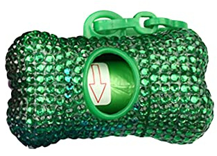 Strass Hundekotbeutel Spender Halter Kotbeutelspender Hund Beutelspender Hundehaufen Beutel Kotbeutel Tragbare Dog Bag Poop Dispenser für Hundeleinen