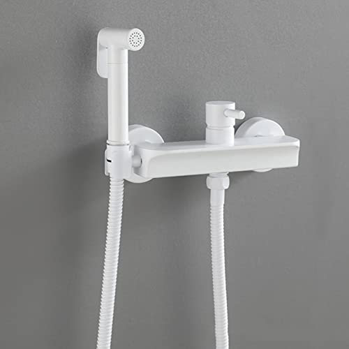 Bidet-Sprayer-Kit für Toilette, Weiß, heiß und kalt, Wandmontage, WC-Brause-Spray-Mischer-Set, Einhand-Multifunktions-Badezimmer-WC, Bidet-Mischer-Spray-Kit, Brauseschlauch