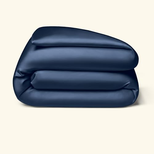 Amqua Bettdeckenbezug aus ägyptischer Baumwolle 240x220 cm, dunkelblau/Navy