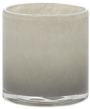 blomus Windlicht -SAGA- | Farbe Mourning Dove | Größe L | Aus Glas und farbig; Für stimmungsvolles Kerzenlicht; Maße 15 x 15 x 16 cm