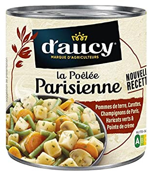 DAUCY - Poêlée Légumes Parisienne 290G - Saveur authentique de légumes sautés - Prêt en quelques minutes - Délicieusement frais et sain - Lot De 4