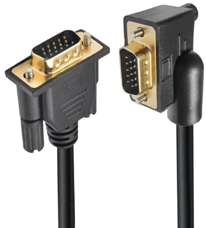 innov8 VGA 15Pin Male to VGA Female Monitor Extension Cable 1080P - Right Angle