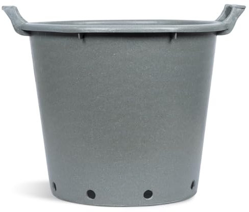 Eco Friendly Heavy Duty Large Green Plastic Plant Pot with Handles Outdoor Garden Vegetable Salad Flower Tree Planter Container (Made from Recycled Plastics) (50 Litre)