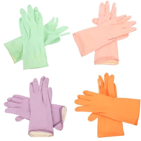WESIEVYA Putzhandschuhe Aus Latex Küche Wiederverwendbar Für Geschirrspülung Flexibel Und Abriebfest Für Haushaltsreinigung