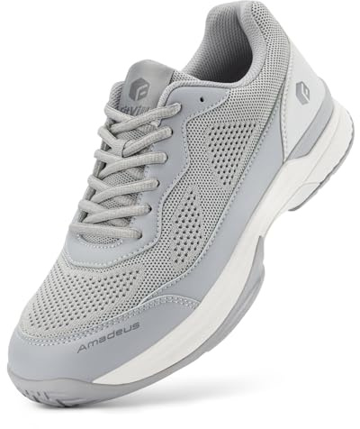 FitVille Extra Anchas Zapatillas de Tenis para Hombre Zapatillas de Deportivas Antideslizantes Zapatos de Bádminton Transpirables Sneakers Fitness Cómodas