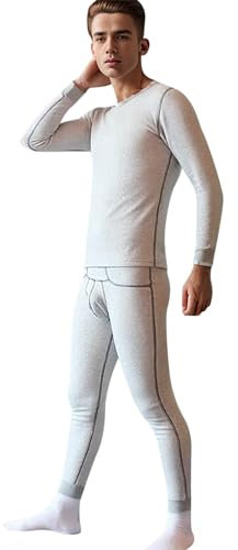 Fahrradbekleidung-Herren-Winter, Skianzug Herren 2 Teilig Set Thermoanzug Langarm Thermowäsche Set Atmungsaktiv Thermounterwäsche Ski Skianzug Thermo Kleidung Thermo Leggings Wärme Activewear