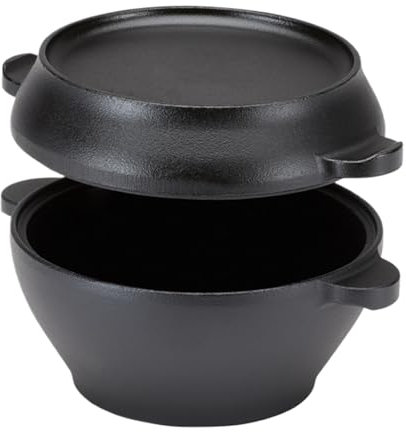 Olla holandesa - Sartén de hierro fundido | Olla de cocina | Horno holandés para hacer pan | Olla redonda para horno de utensilios de cocina resistentes | Utensilios de cocina resistentes para horno h