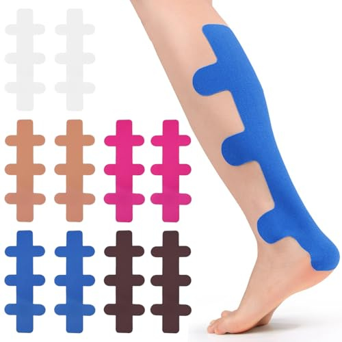 10Pcs Achillessehne Bandage Achillessehne Entlastung Kinesiotapes | Hautfreundlich,Wasserfestes,Elastisches,Muskelzerrungen Vorzubeugen,Muskelschmerzen Lindern