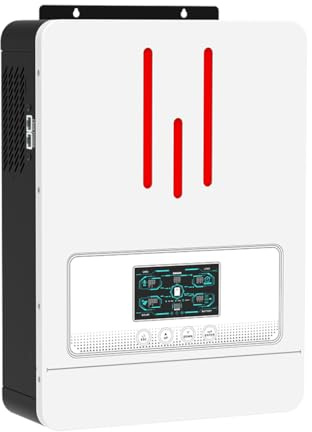 Y&H Hybrid-Solar-Wechselrichter, 3200 W, Gleichstrom 24 V auf AC 230 V, batterieloser Start, BMS, netzunabhängiger reiner Sinuswellen-Wechselrichter mit 80 A MPPT-Solarladegerät + AC-Ladegerät, max.