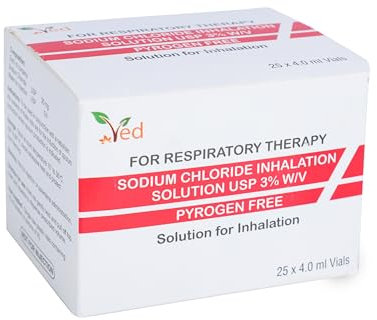 VED Hypertone Inhalationssalzlösung, 3% Natriumchlorid (NaCl), 25 x 4,0 ml Einzeldosisfläschchen für Erwachsene und Kinder