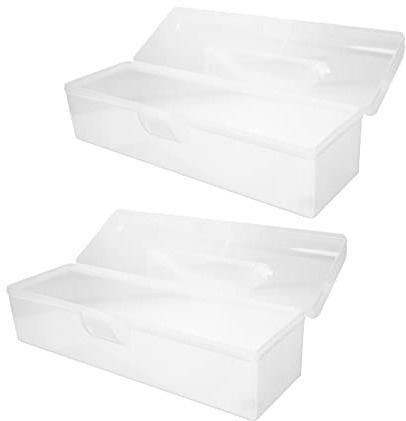 FUNOMOCYA Really Useful Storage Box Set 2pcs Necessities Storage Containers Plastic Easy to Open Lock