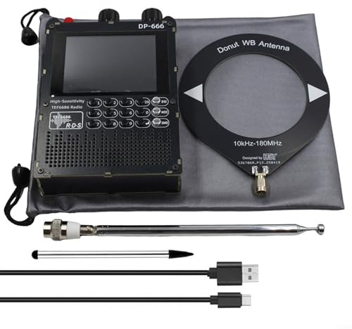 HOHOVYVY DP-666 TEF6686 Hochempfindliches Radio Vollband-FM-AM-FM-Kurzwellenradio(black2)