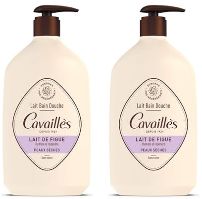 Gel Douche LAIT DE FIGUE | Hydrate & Protège | Sans Savon | Convient aux Peaux Sèches | Pour toute la Famille dès 1 an | 85% d'Origine Naturelle | Lot de 2x1L