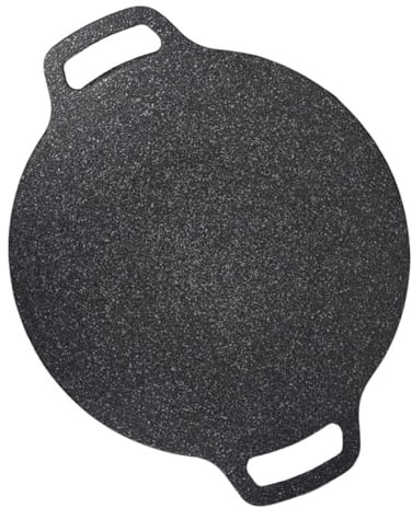 Cabilock Bandeja de barbacoa libre bandeja para asar a placa de parrilla para acampar sartén acampada de placa de parrilla plato redondo de frito Negro