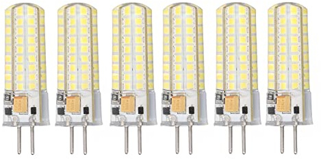 Respicefinem GY6.35 Bulbi di mais LED 7W 12V 700LM 6000K 6500K 6 Pack Protezione per gli occhi di risparmio energetico per lampade a soffitto a sospensione (Luce bianca)