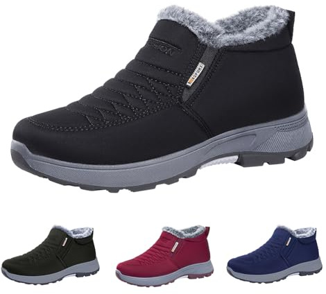 Bottes Femme Hiver Imperméabl - Bottines Orthopédiques À Enfiler Confortable Bottes Fourrées Chaudes Botte De Neige Antidérapant Chaussures Hiver Femme Chic Et Élégantes pour Extérieur