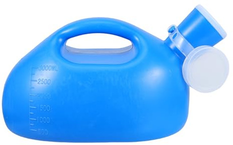 TOVINANNA Tragbares Urinal Männer für 3000 Ml Fassungsvermögen mit aus Kunststoff Tropfsicher und Leicht zu Reinigen für Reisen und Nachtgebrauch