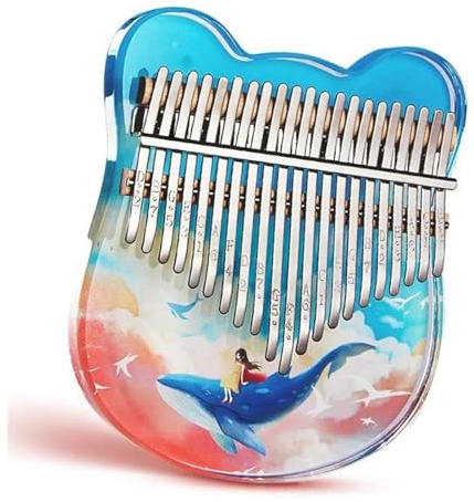 Kalimba Für Anfänger Kalimba 21 Tasten Musikinstrument Aus Acrylharz Mit Stimmgerät Tasche