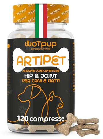 Integratore Articolazioni Cani e Gatti Forma Osso, Sviluppato da Veterinari | Con Glucosamina, Condroitina, Artiglio del Diavolo, Manganese e MSM. 120 Compresse Made in Italy, Alta qualità