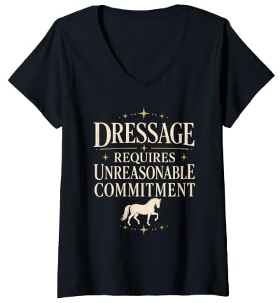 Women's Dressage Diva Dressage Rider Dressage Queen Gift V-Neck T-Shirt
