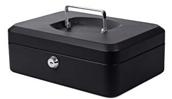 Pavo 8011841 Caissette à monnaie 25 cm Noir